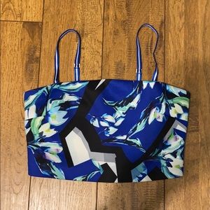 Blue Print Crop Top
